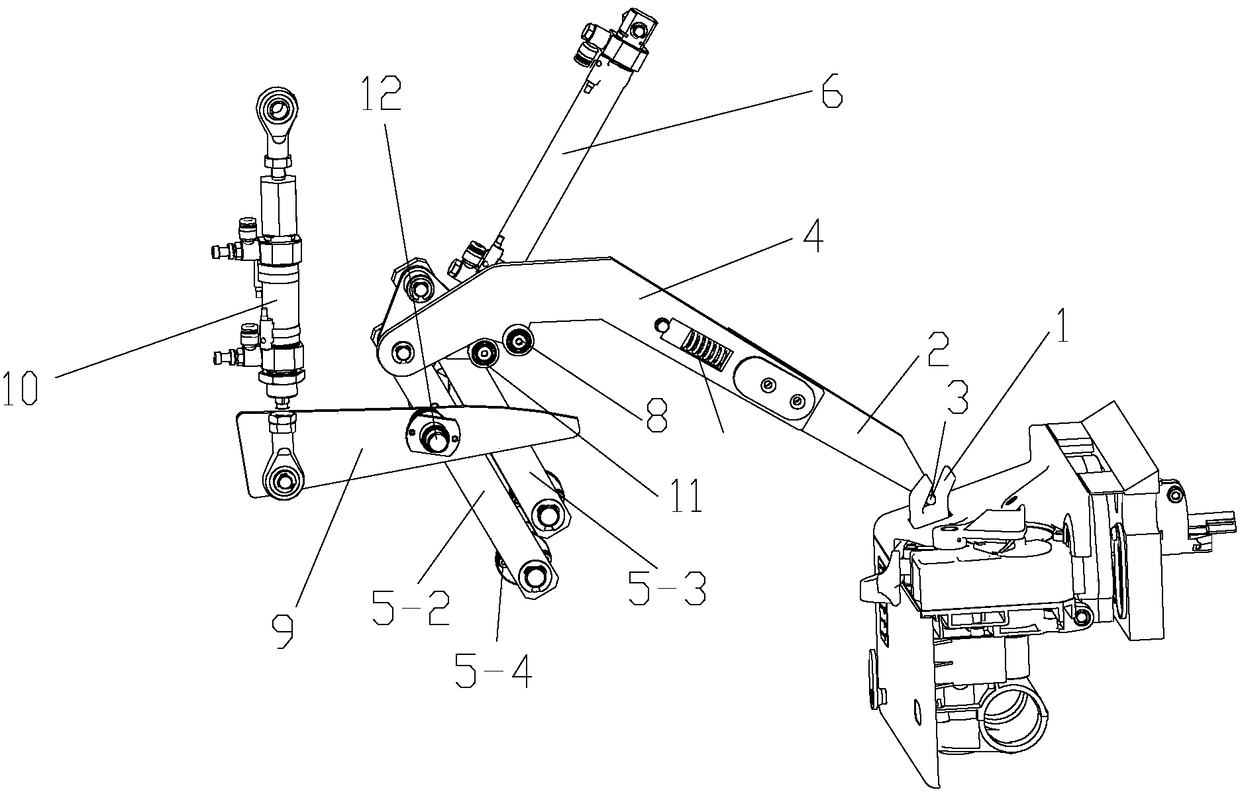 Opening and closing device for combined trolley spinning device of rotor spinning machine