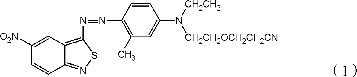 Mesothermal disperse blue dye composition