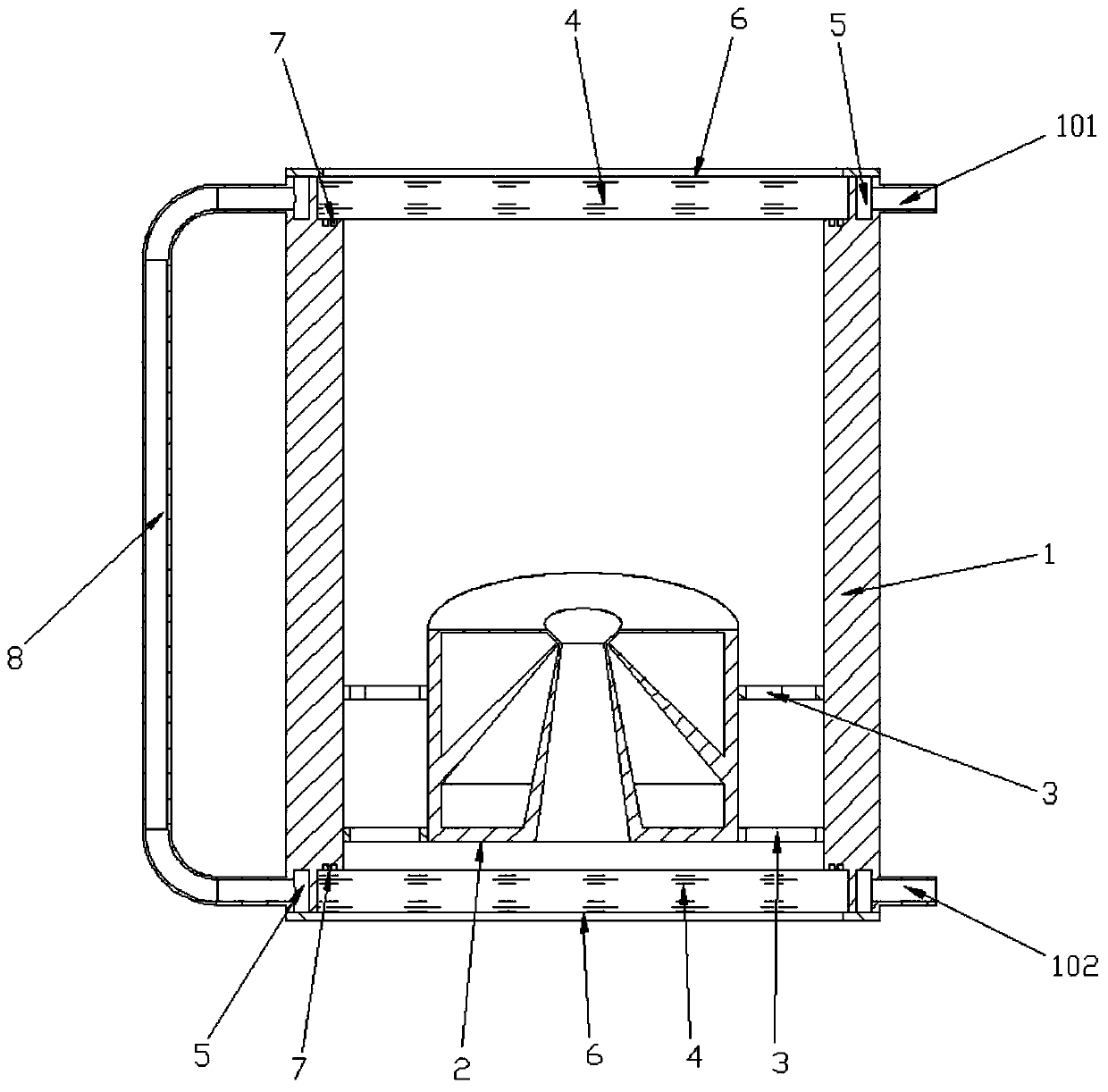 Vacuum sealing device for thermal diaphragm of solar telescope