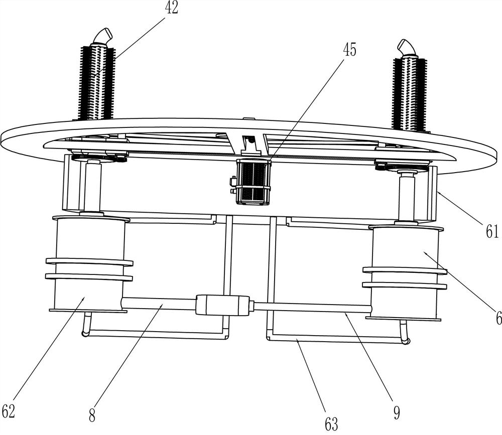 Metal pipeline spiral part rust removal device