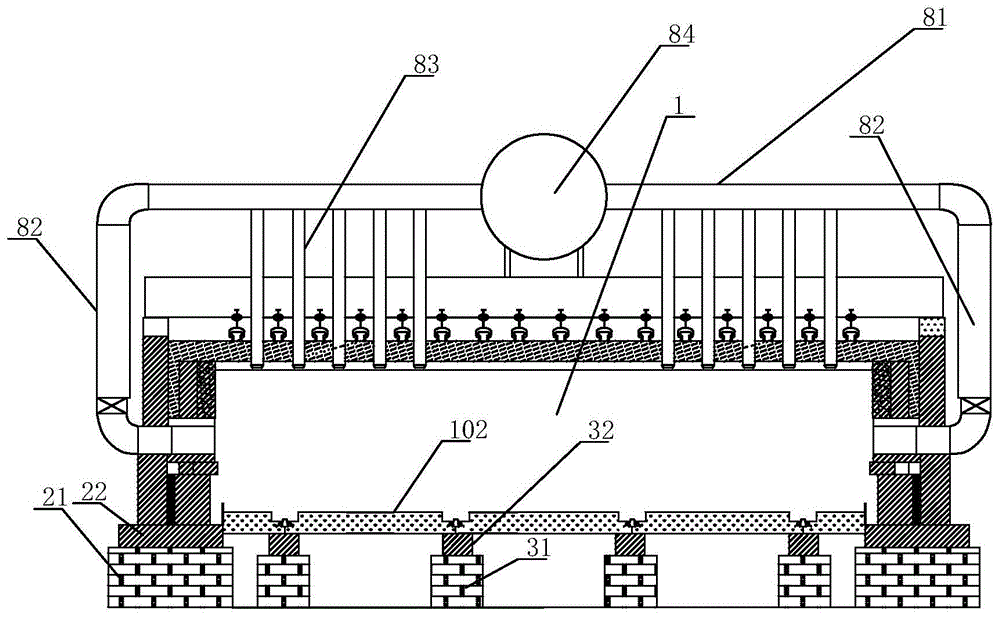 Tunnel kiln with sand sealing structure