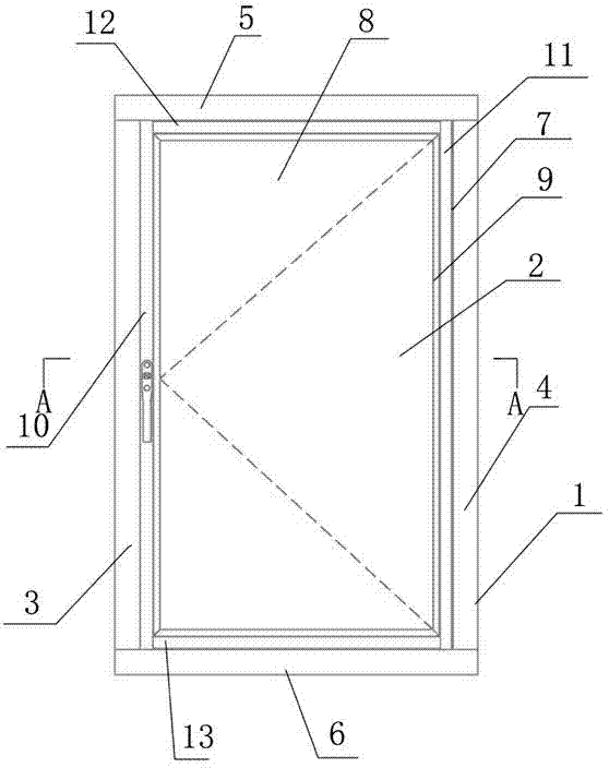 Aluminium-clad wood outward-opening door or window system