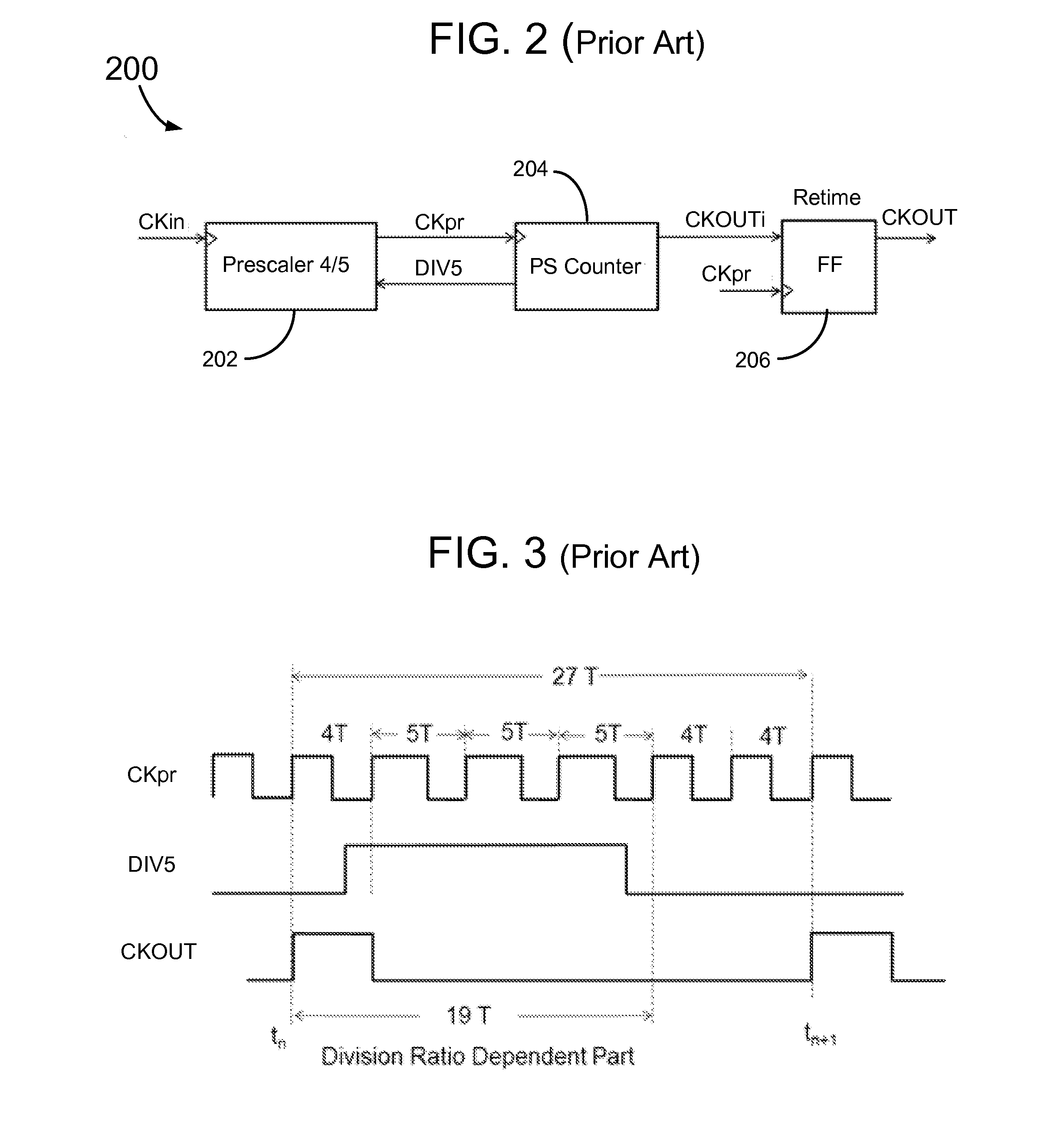 Frequency divider with improved linearity for a fractional-n synthesizer using a multi-modulus prescaler