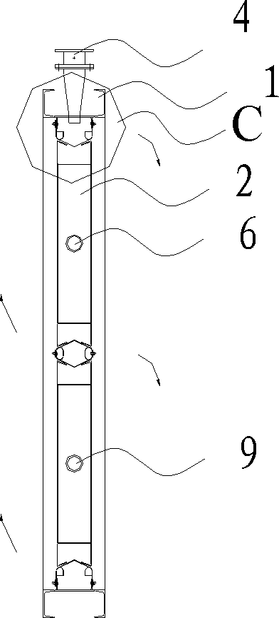 Shutter baffle door provided with sealing device