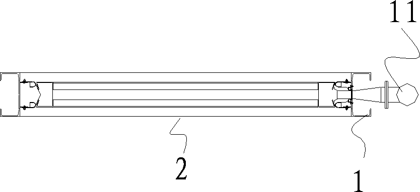 Shutter baffle door provided with sealing device