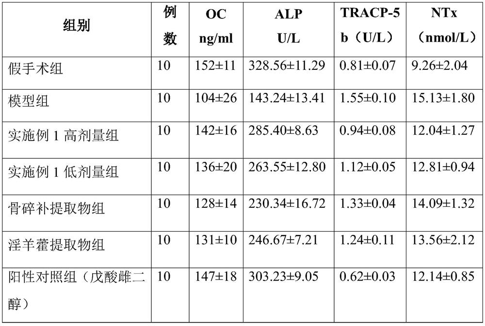 Traditional Chinese medicine composition for preventing and treating osteoporosis and preparation method thereof