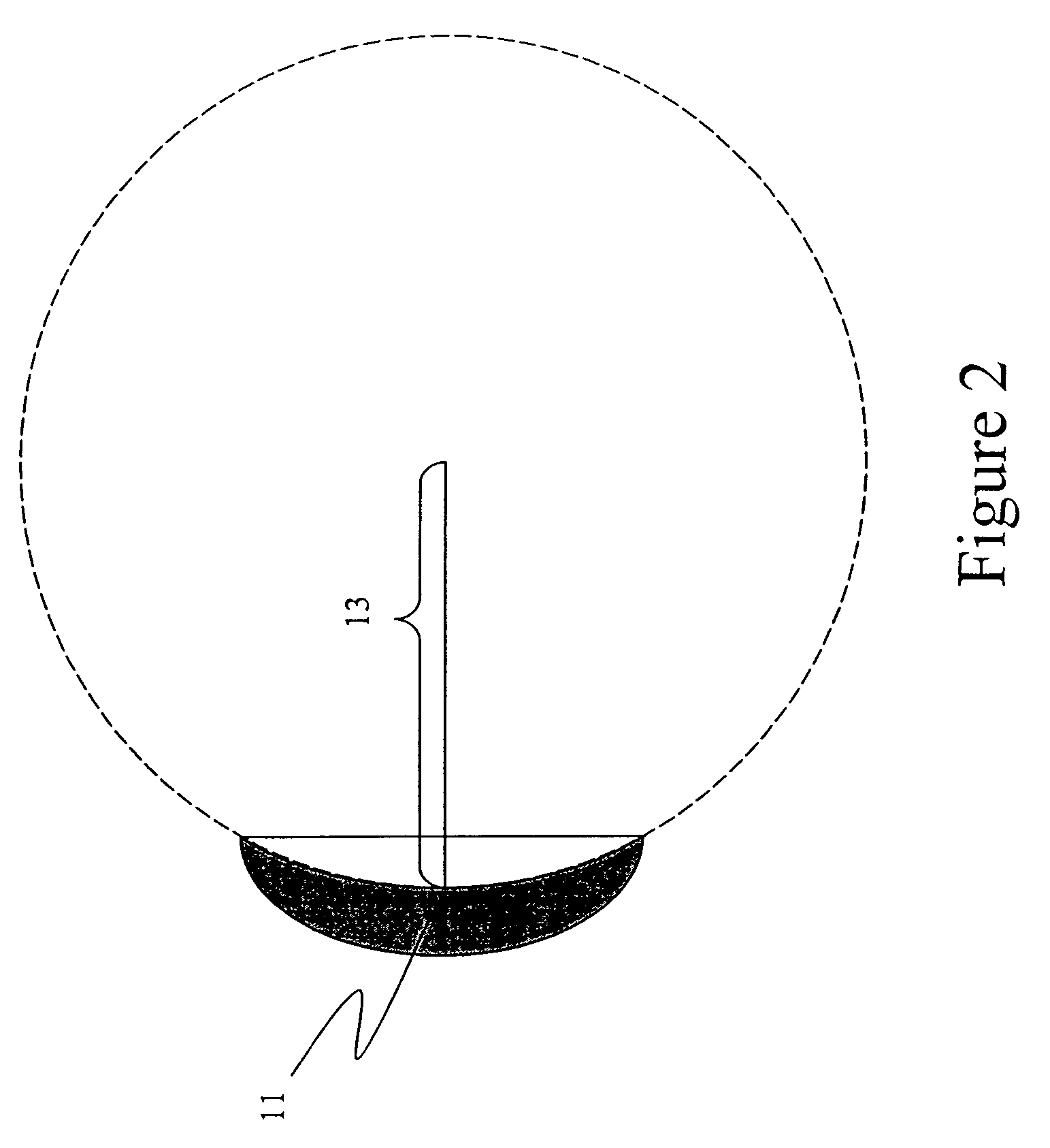 Long curved wedges in an optical film