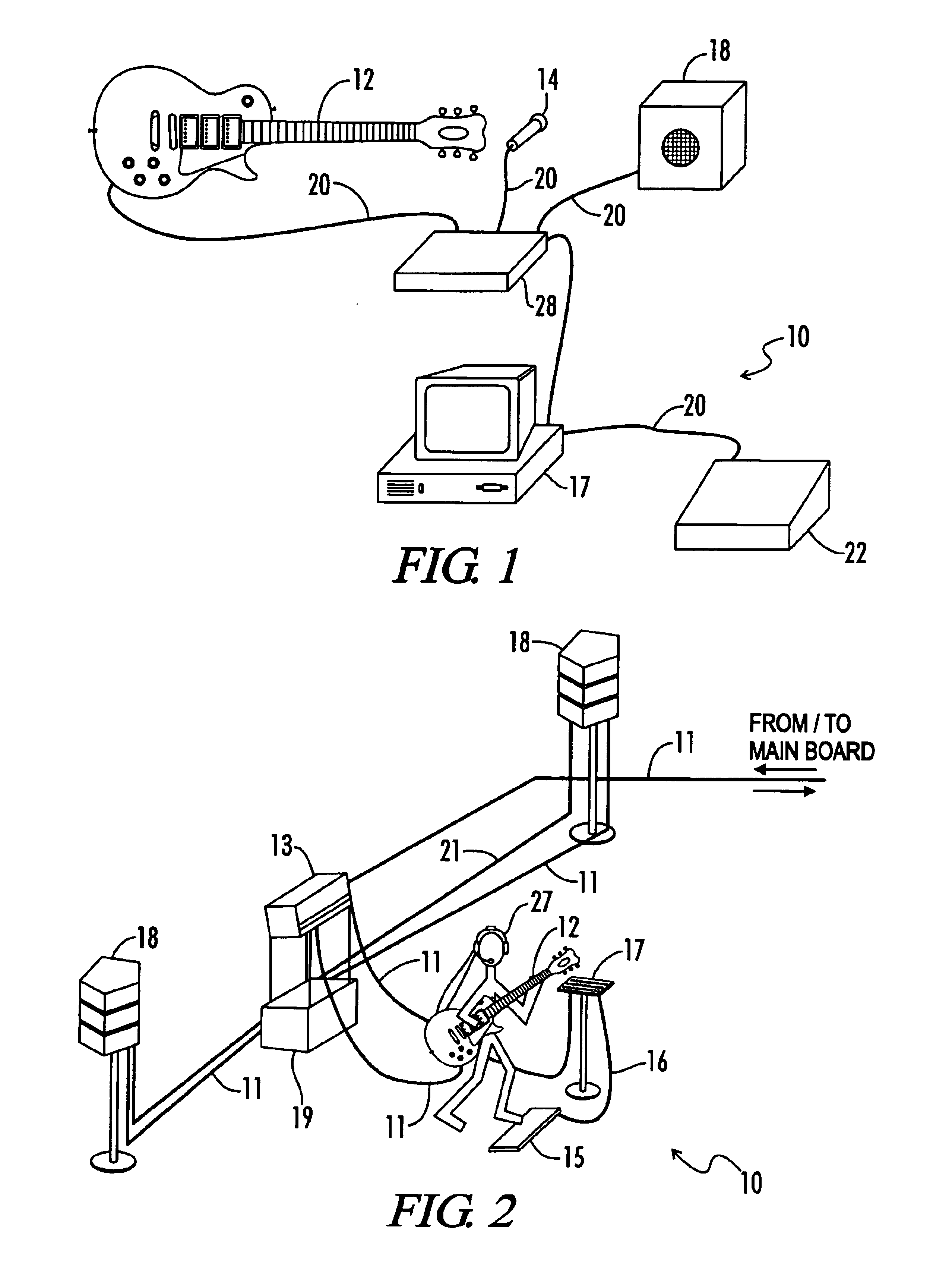 Digital guitar processing circuit