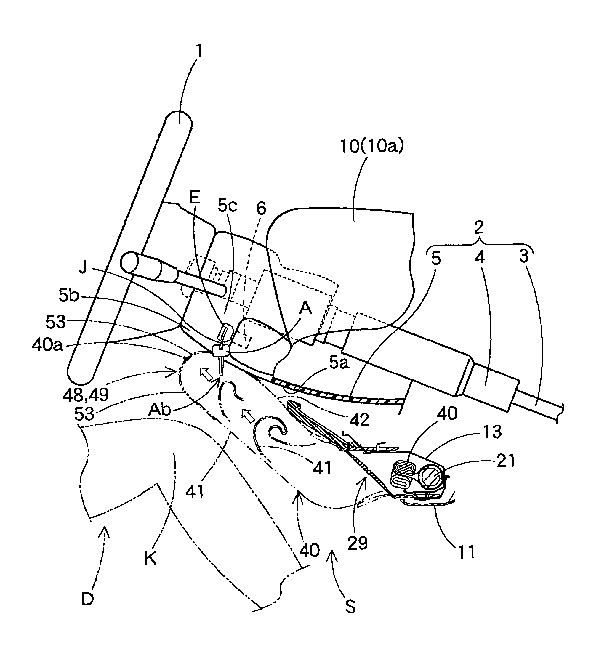 Knee-protecting airbag device