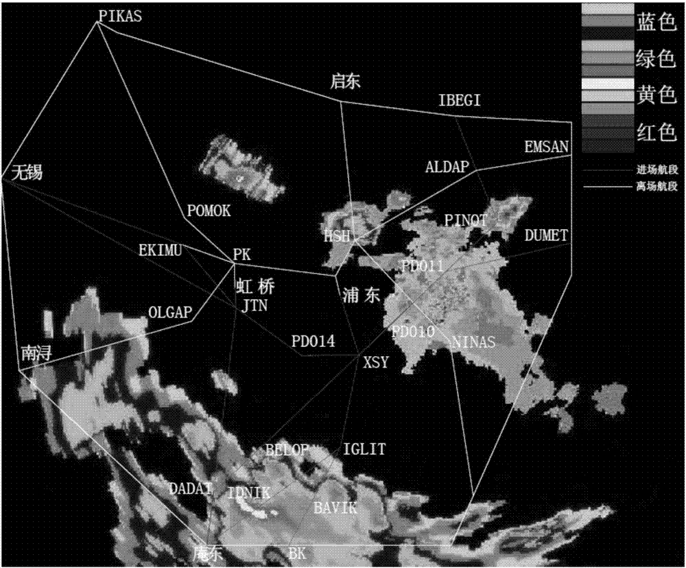 Terminal airspace air traffic delay prediction method under short-time weather influence