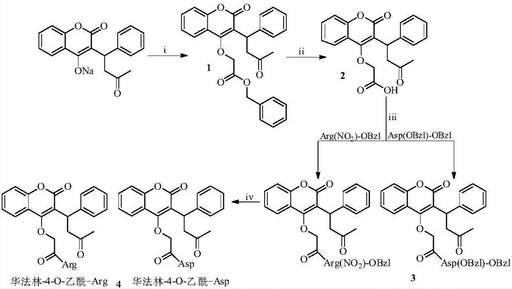 Warfarin-4-O-acetyl-Arg and warfarin-4-O-acetyl-Asp, synthesis, activities and applications thereof