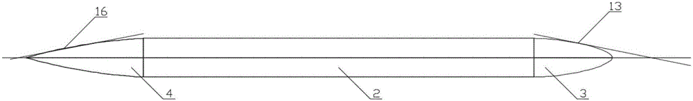 Triangular-section power draft-increase ballast-free semi-submersible conveying ship