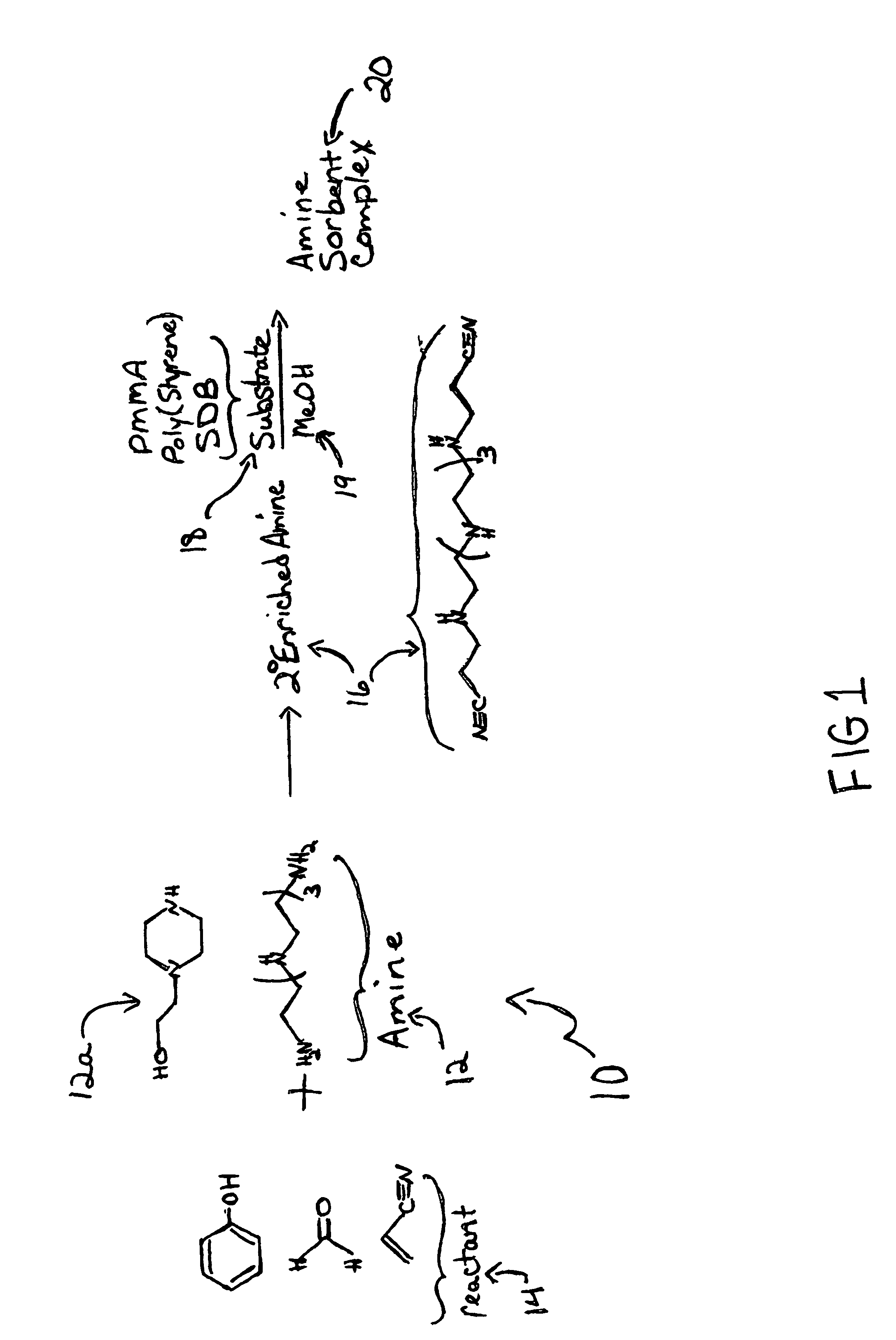 High capacity immobilized amine sorbents