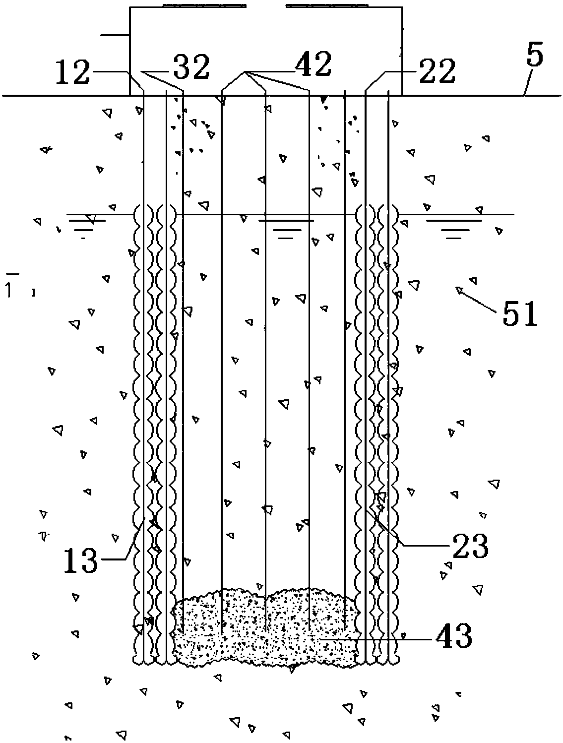 Prefabricated underground silo compound shaft construction method and silo structure