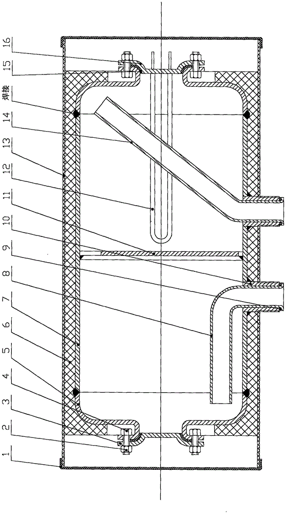 Electric water heater provided with partition board inner container