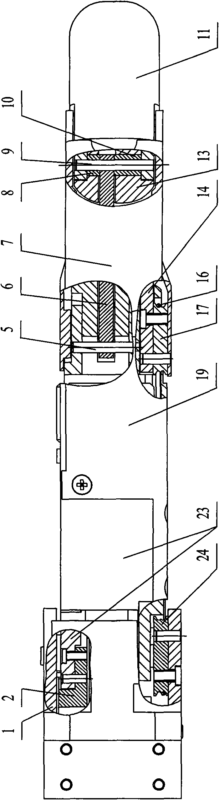 Electric motor built-in false finger