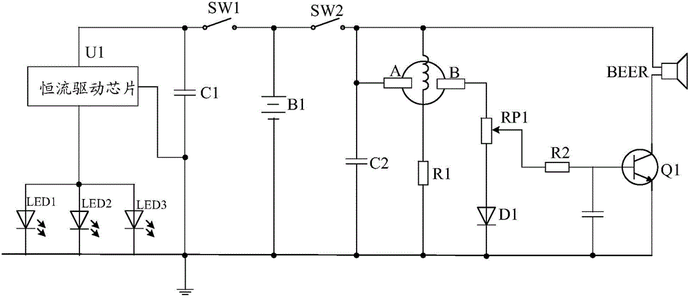 Illumination circuit and explosion-proof lamp with gas alarm function