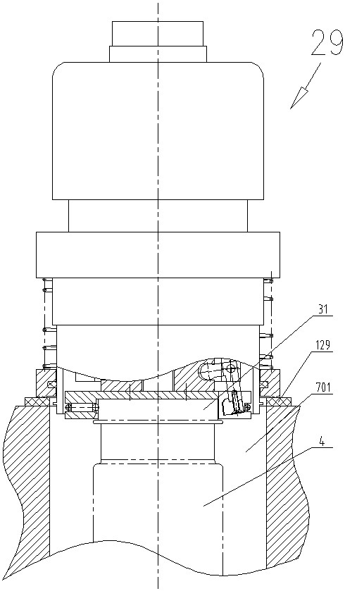 Sealing head of bottle and can sealing machine