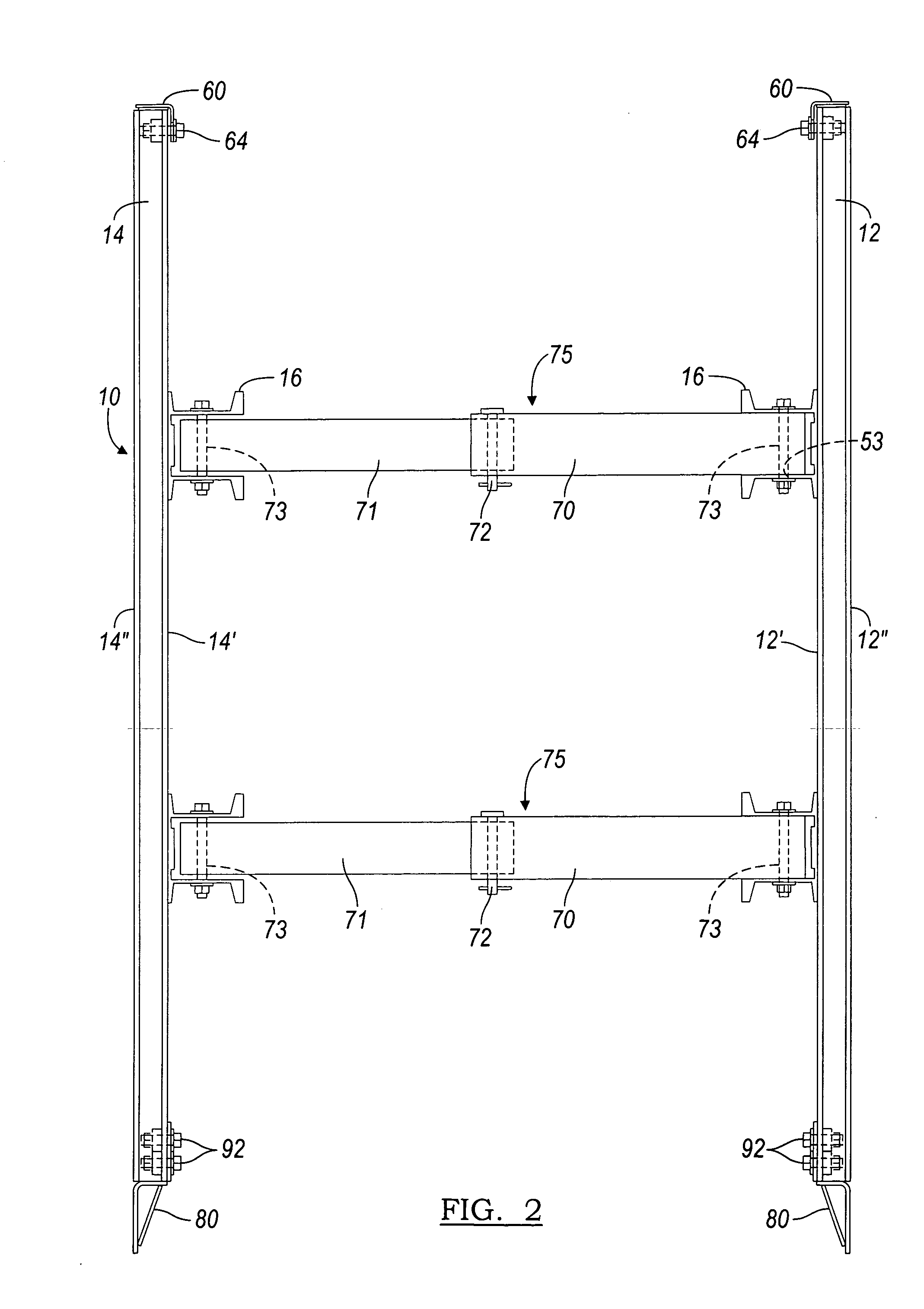 Trench shield with adjustable vertical panels