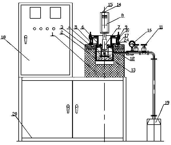 Experiment-type metallic solution cavitation corrosion apparatus