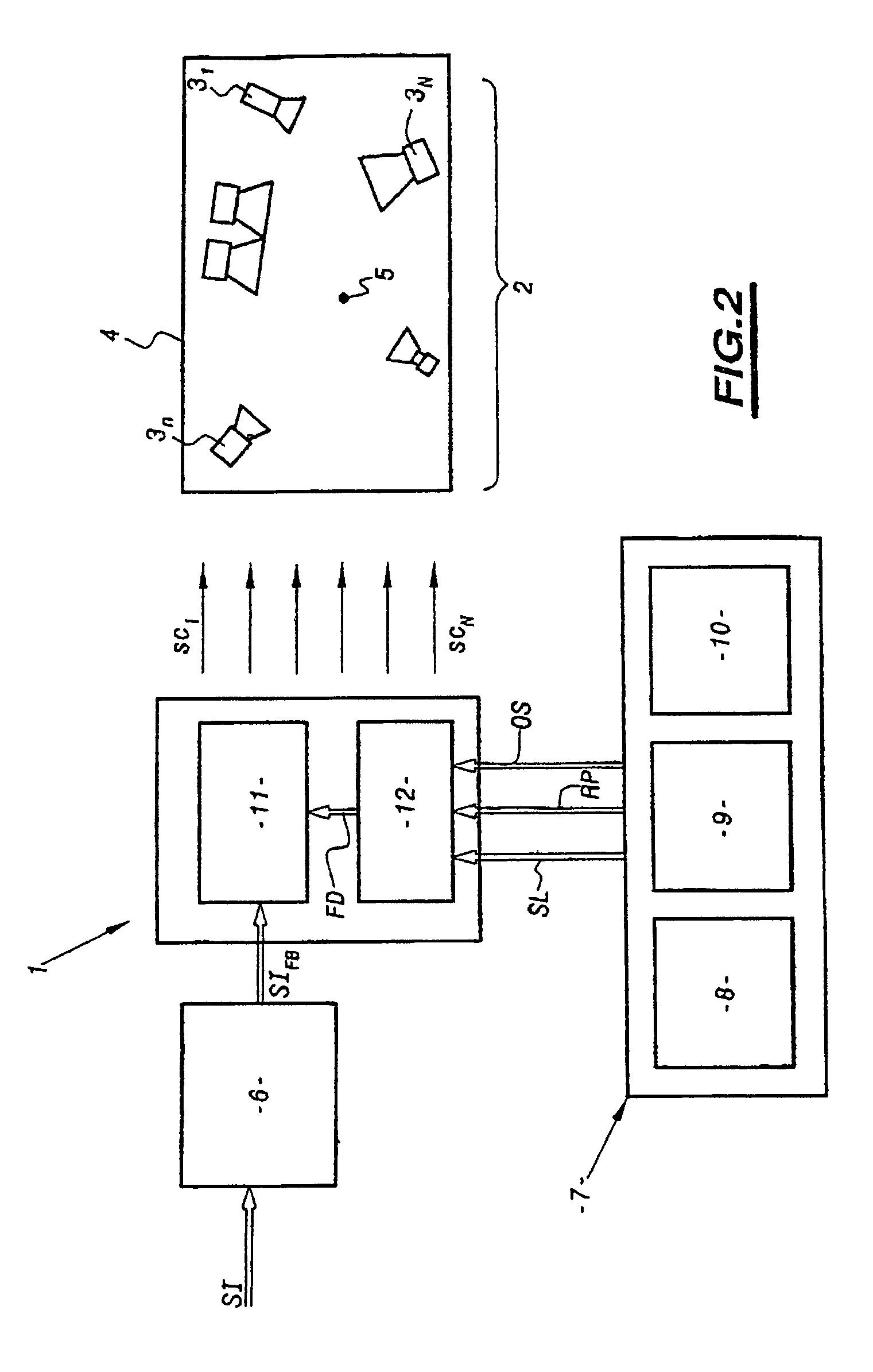 Method and device for control of a unit for reproduction of an acoustic field