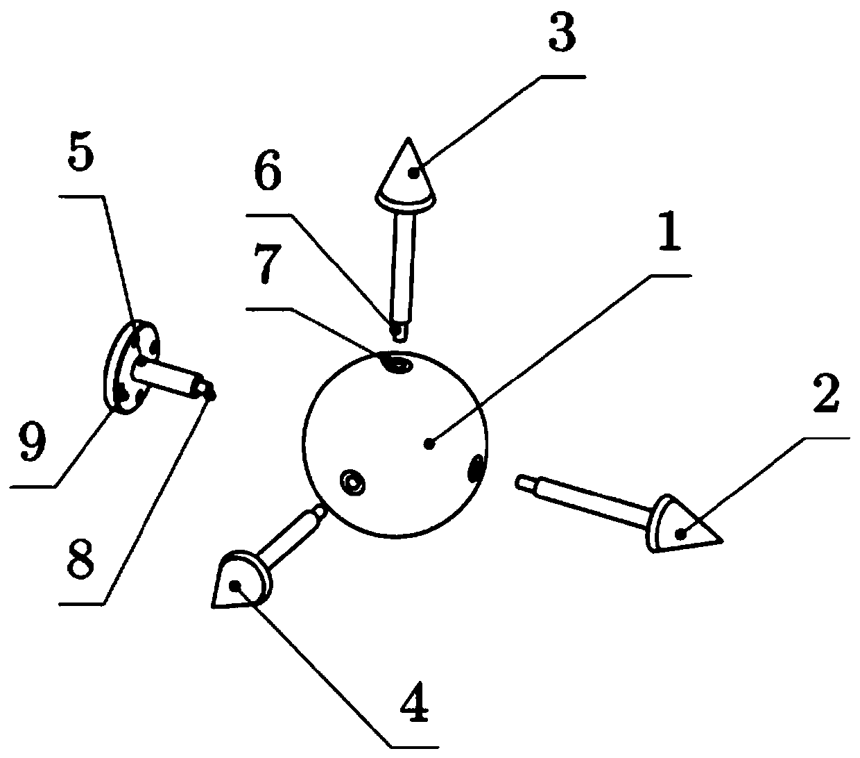 Tail end coordinate ball for robot demonstration