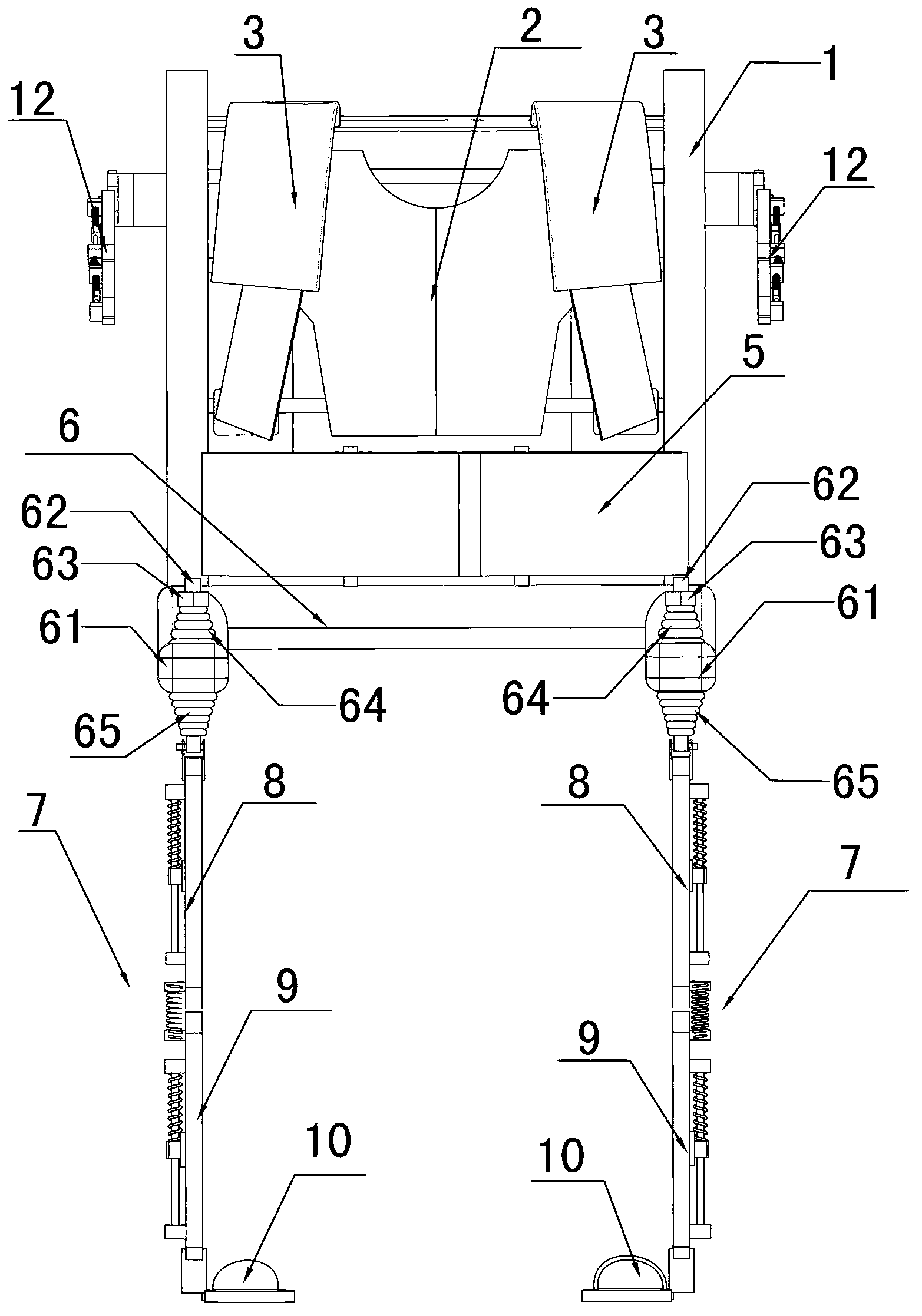 Backpack-type walking power assisting device