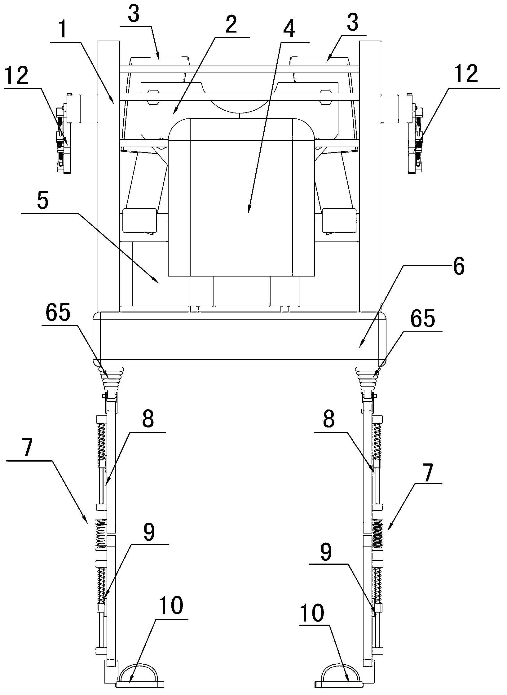 Backpack-type walking power assisting device