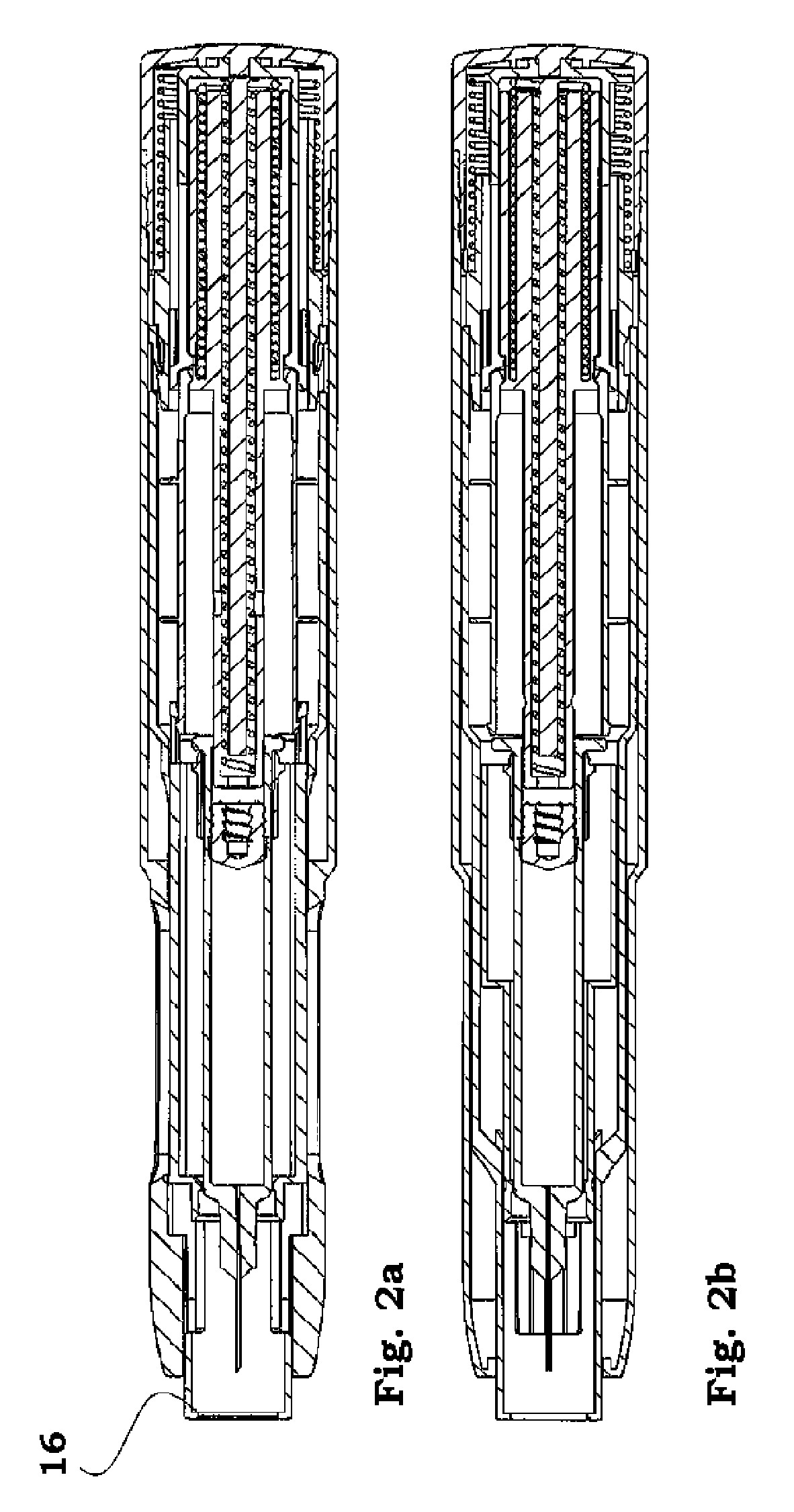 One shot injector with dual springs