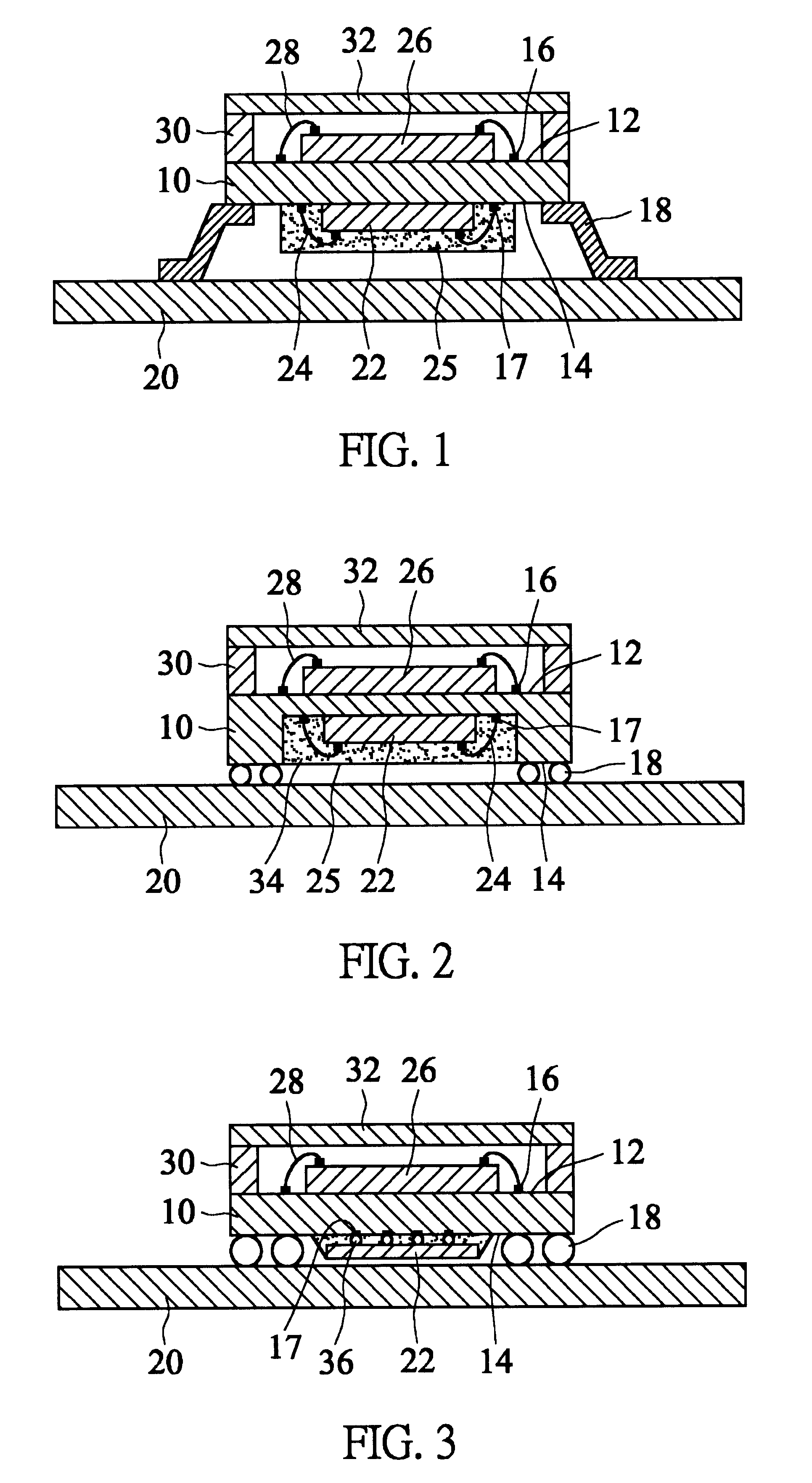 Stacked package structure of image sensor