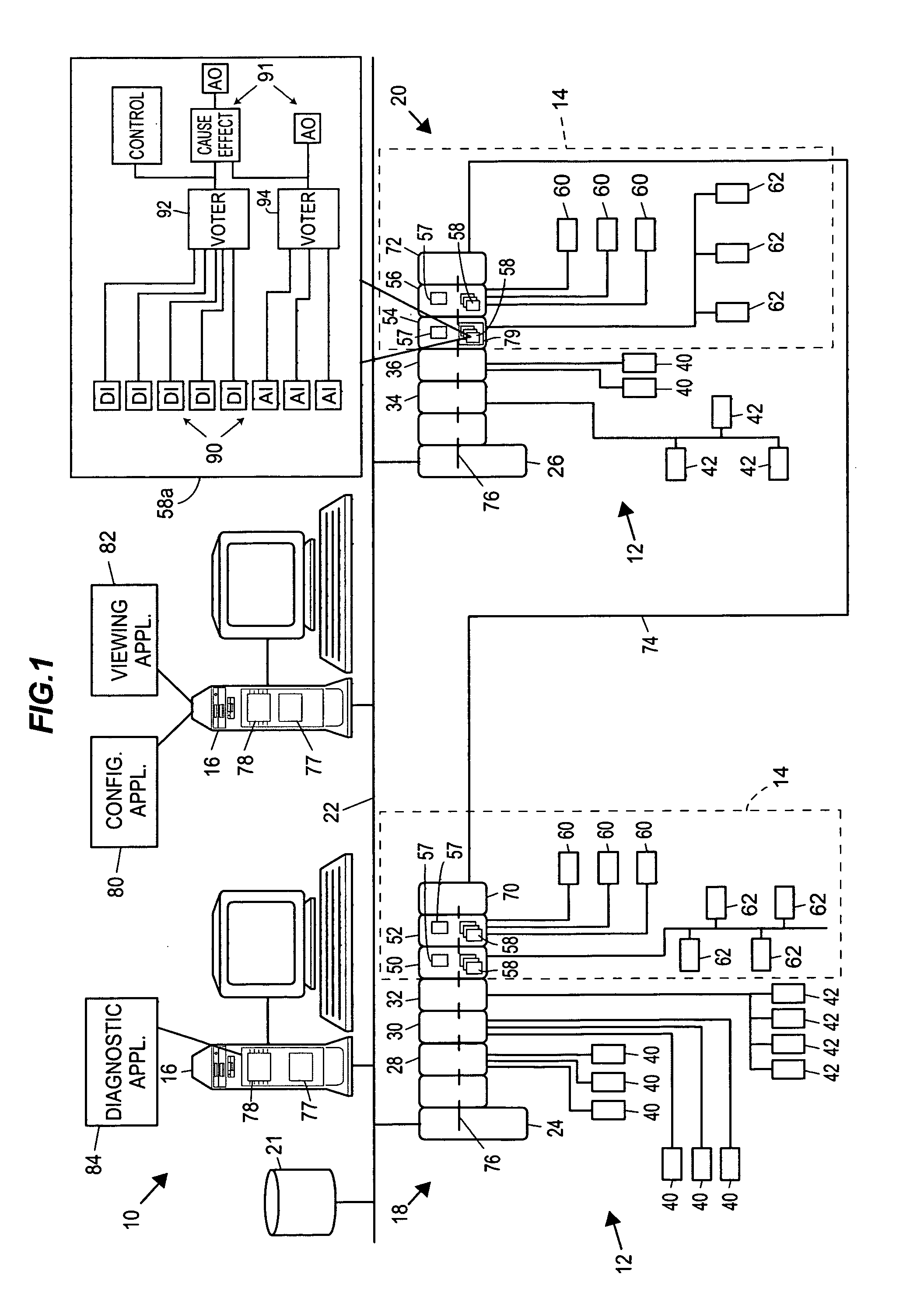 Voter logic block including operational and maintenance overrides in a process control system