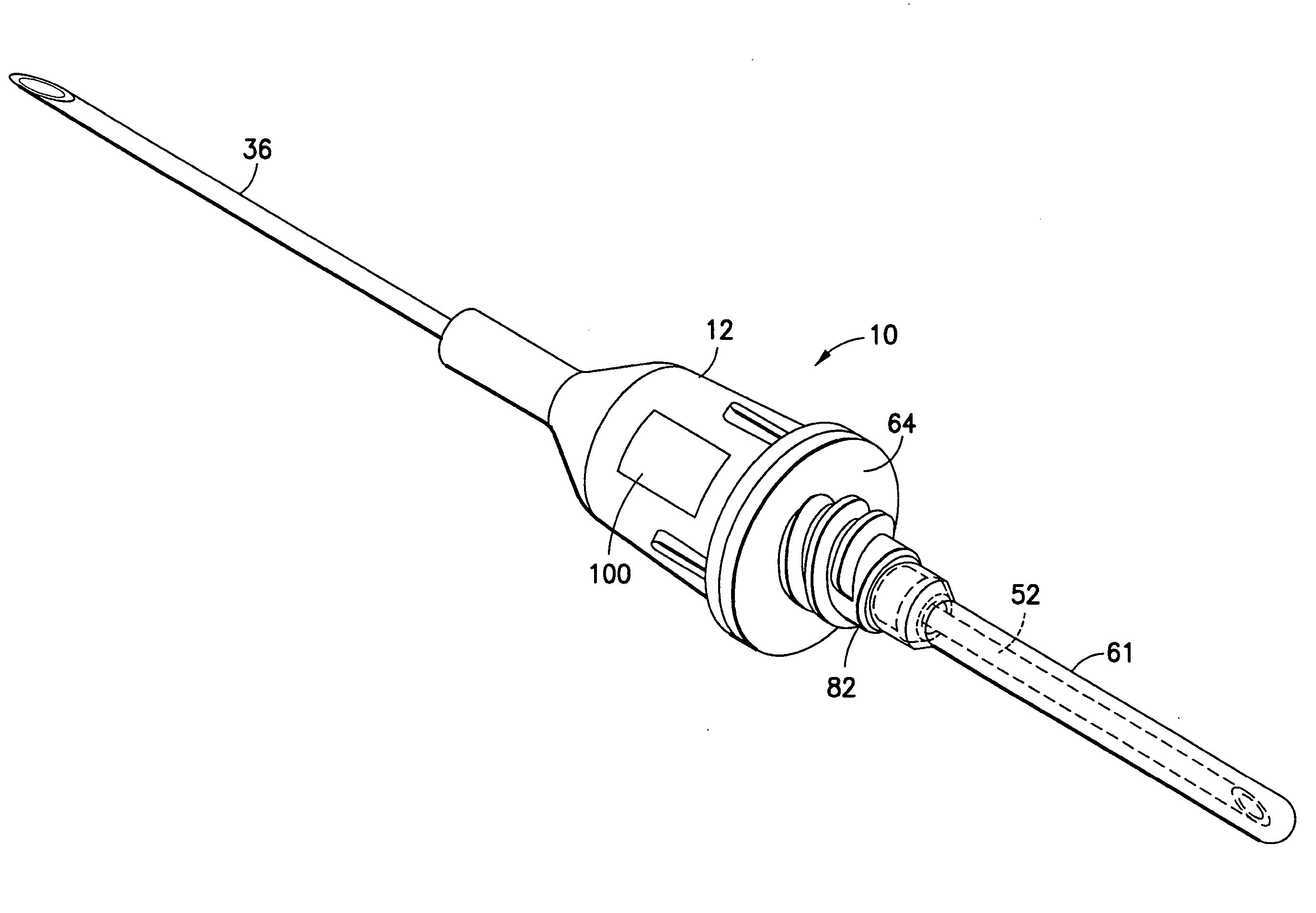 Flashback blood collection needle