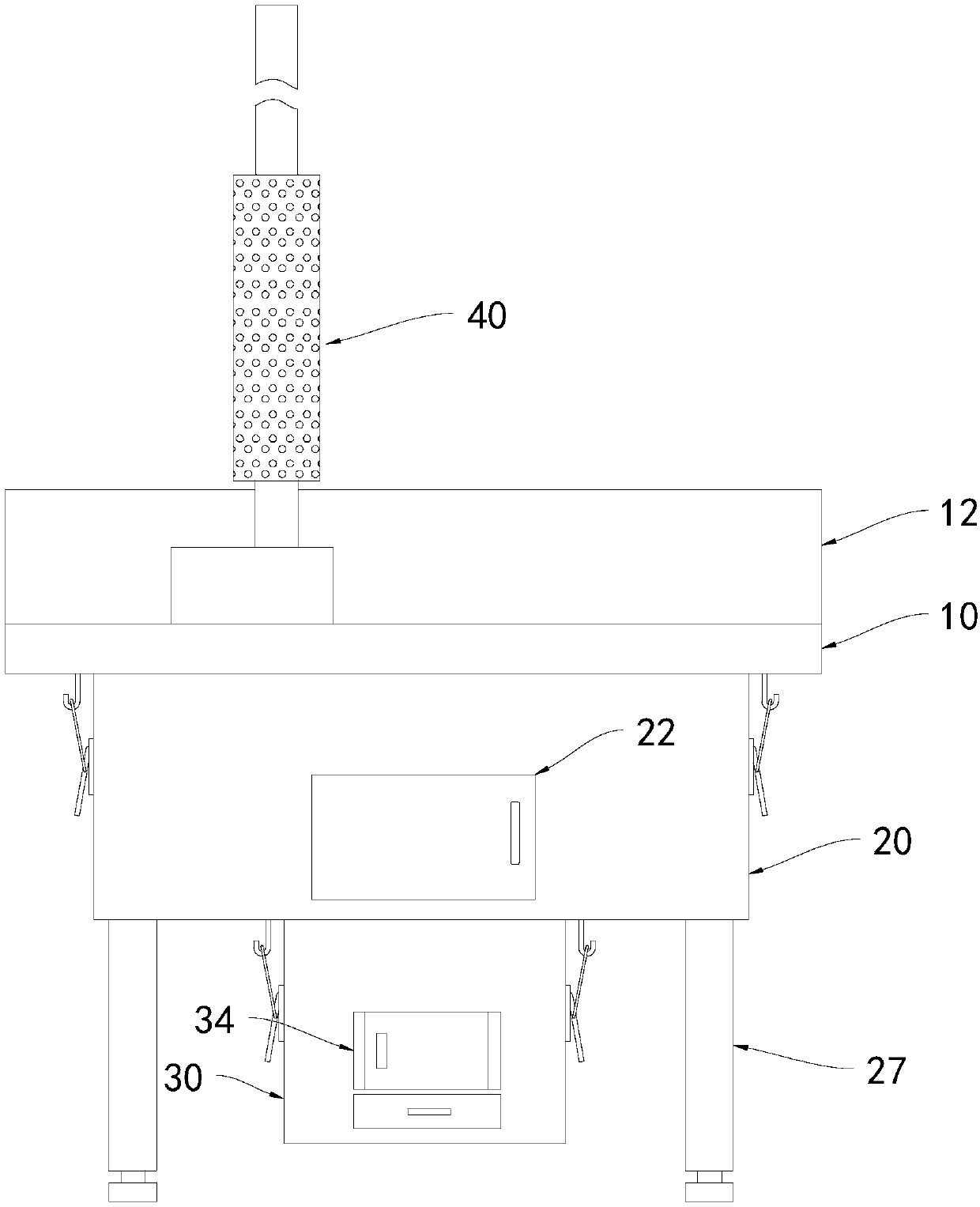 Combined type all-closed smoke dust removal energy-saving firewood stove