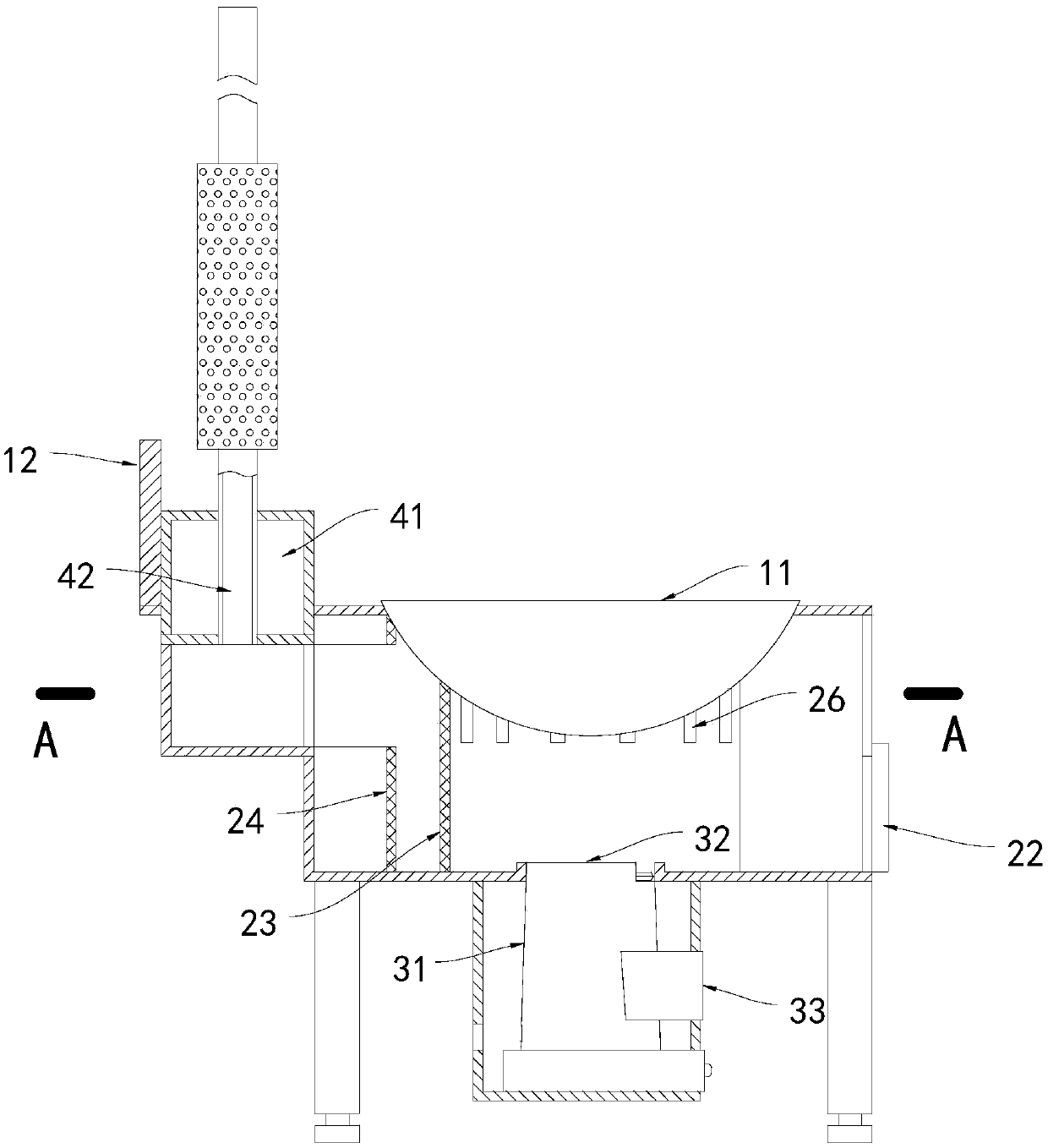 Combined type all-closed smoke dust removal energy-saving firewood stove