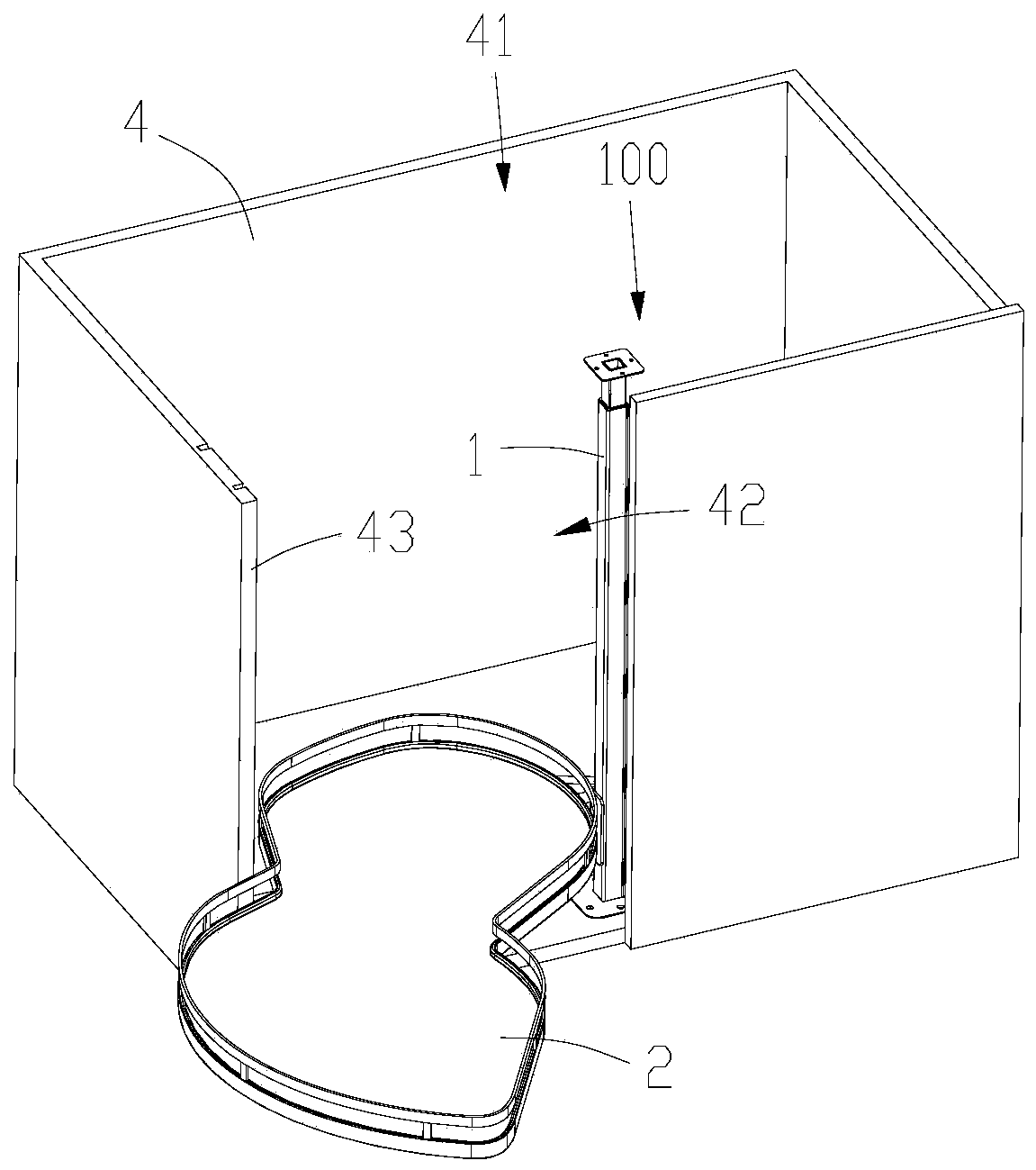 Corner cabinet accessory and corner cabinet