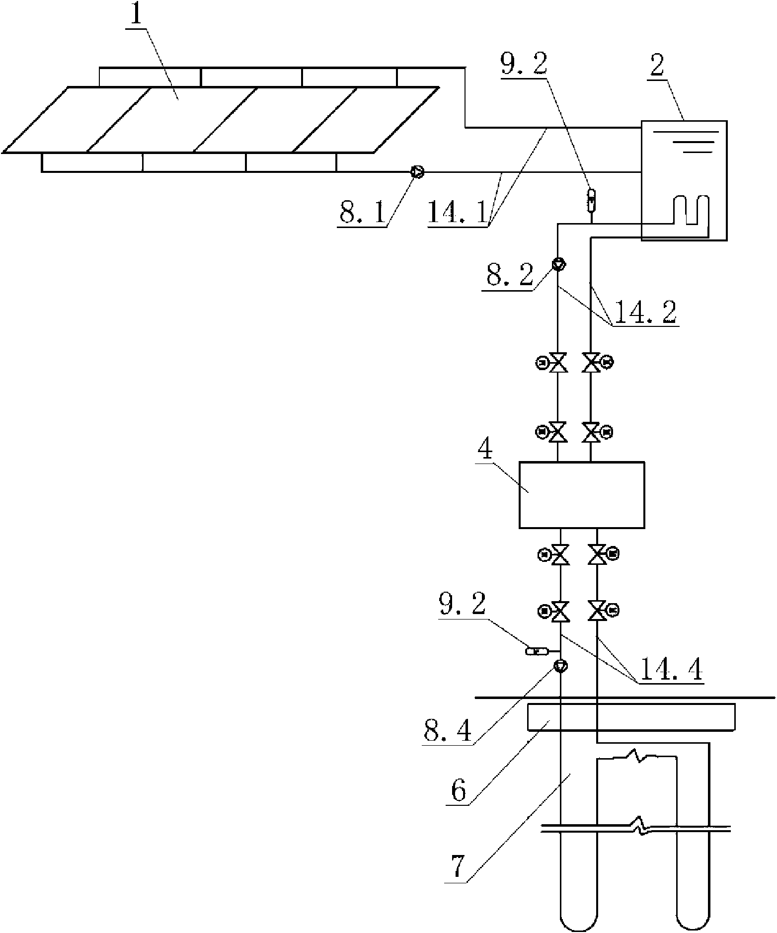 Solar energy-soil source heat pump seasonal balance heating system