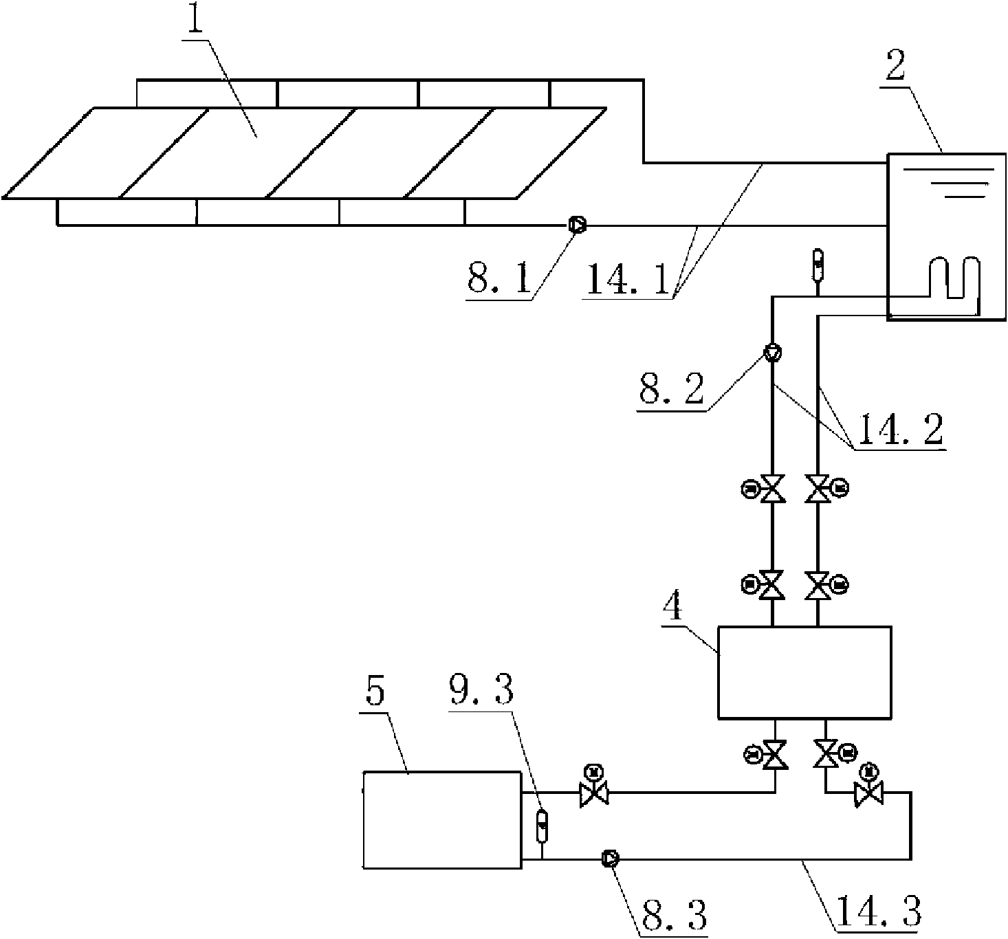 Solar energy-soil source heat pump seasonal balance heating system