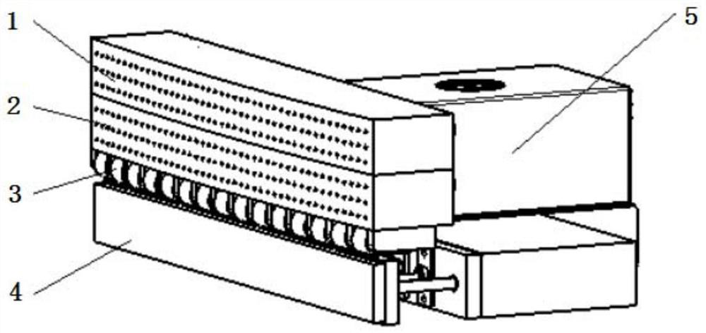 A laying device suitable for z-shaped composite fuselage blanks