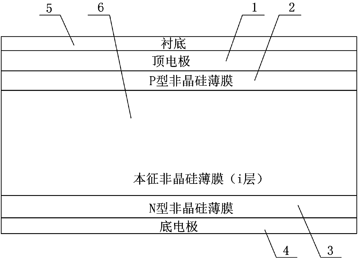 T-type top electrode back-reflection thin film solar cell