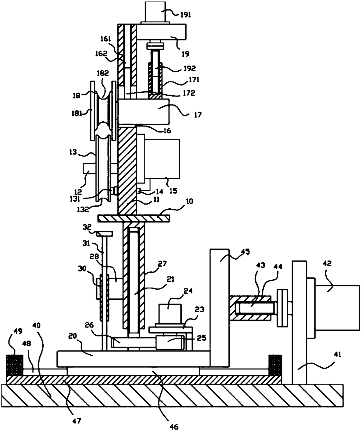 Cable length counter capable of being regulated between left and right