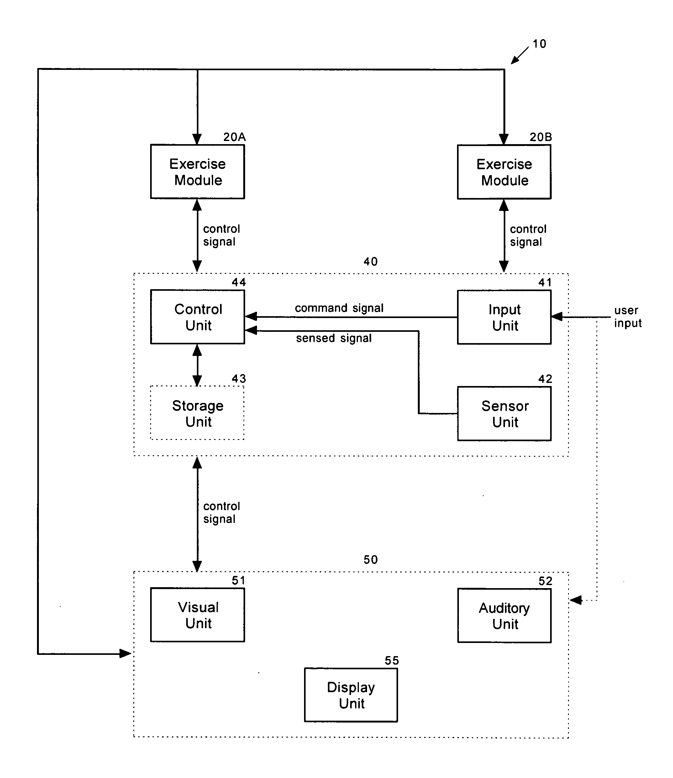 Exercise systems in local or global network