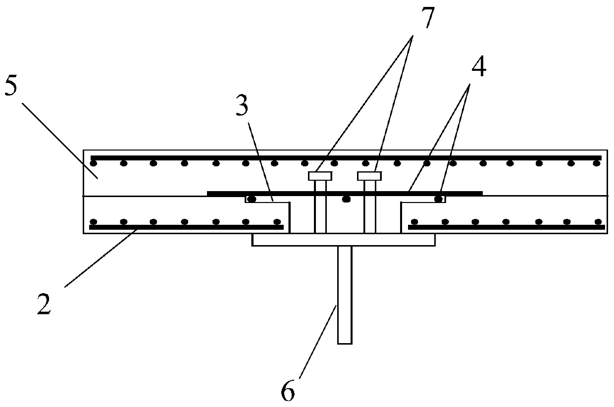 Longitudinal shear reinforcement and precast slab separated laminated slab composite beam