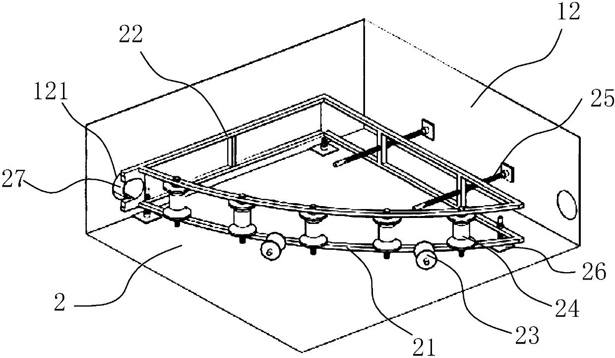 Embedded well with cable guiding structure