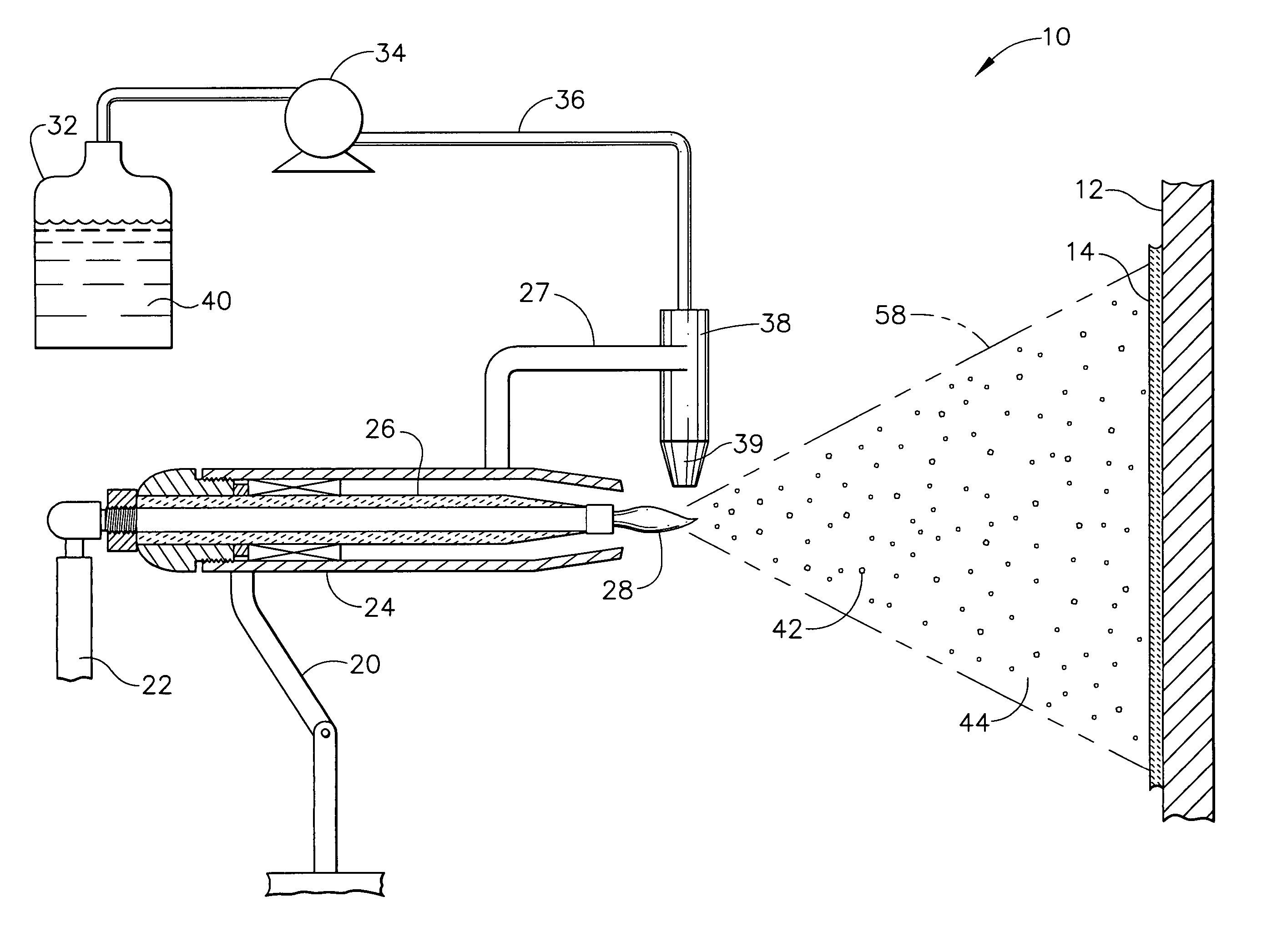 Method for applying a plasma sprayed coating using liquid injection