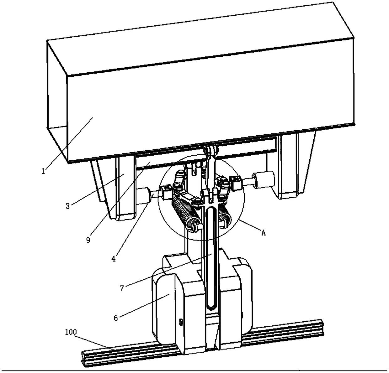 Wind resisting and crawling resisting device and wind resisting and crawling resisting control system and method