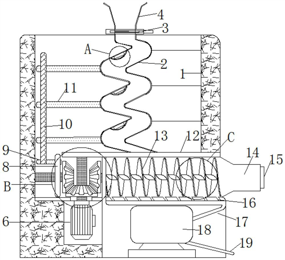 Kitchen waste solid-liquid separation device