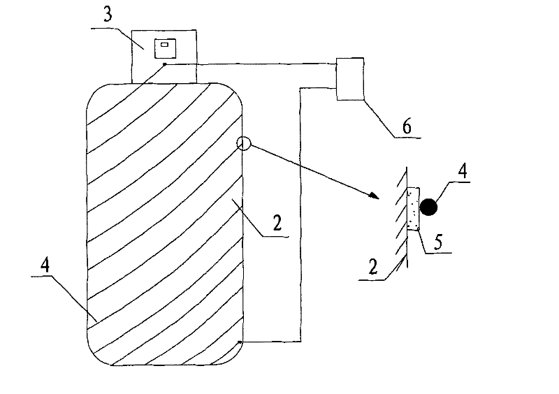 Explosion-proof steel cylinder with pretensioning conductive wire and method for setting the same