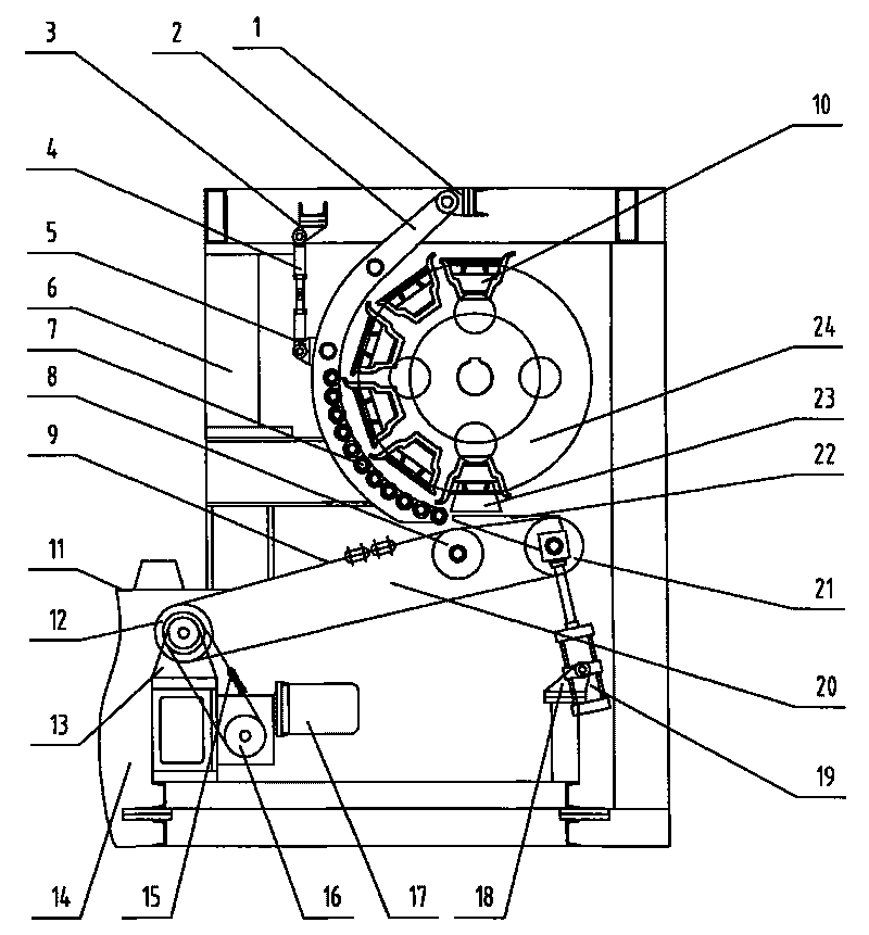 Ingot receiving device for non-ferrous metal continuous casting machine