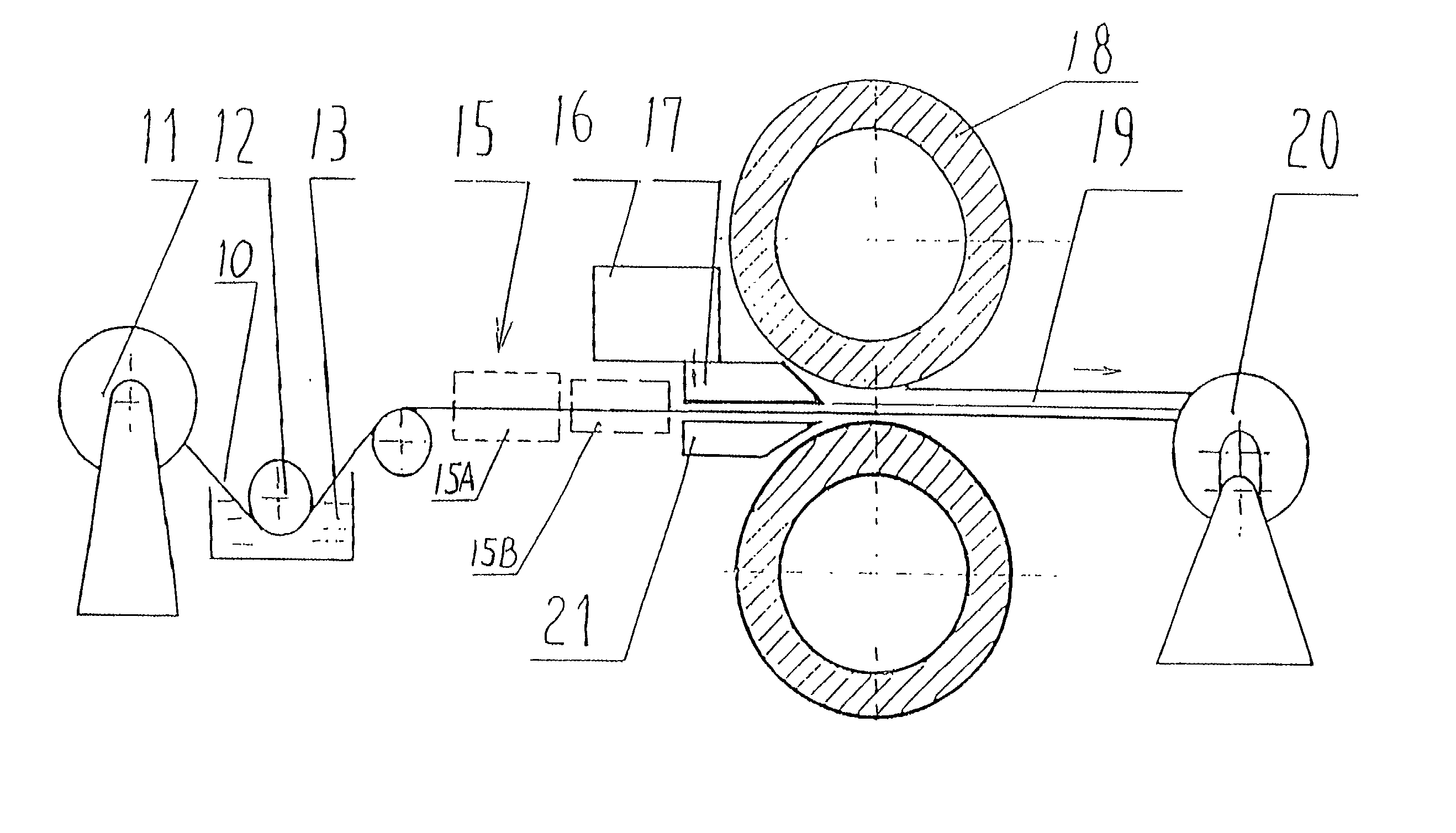 Liquid - solid rolling bonding method for different kinds of metals and the apparatus therefor