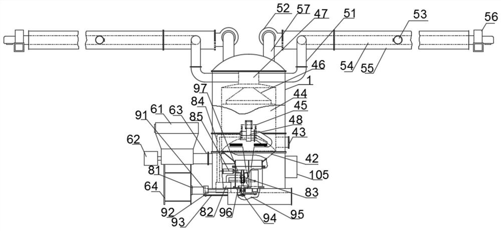 Efficient and energy-saving type biomass combustion double-layer pipe heat supply intelligent complete equipment for facility agriculture and process thereof